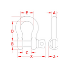 Load image into Gallery viewer, Anchor Shackle S0116-FS07 1\4