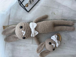 Load image into Gallery viewer, Plush Bunny with Rattle – 17 inches, Handmade