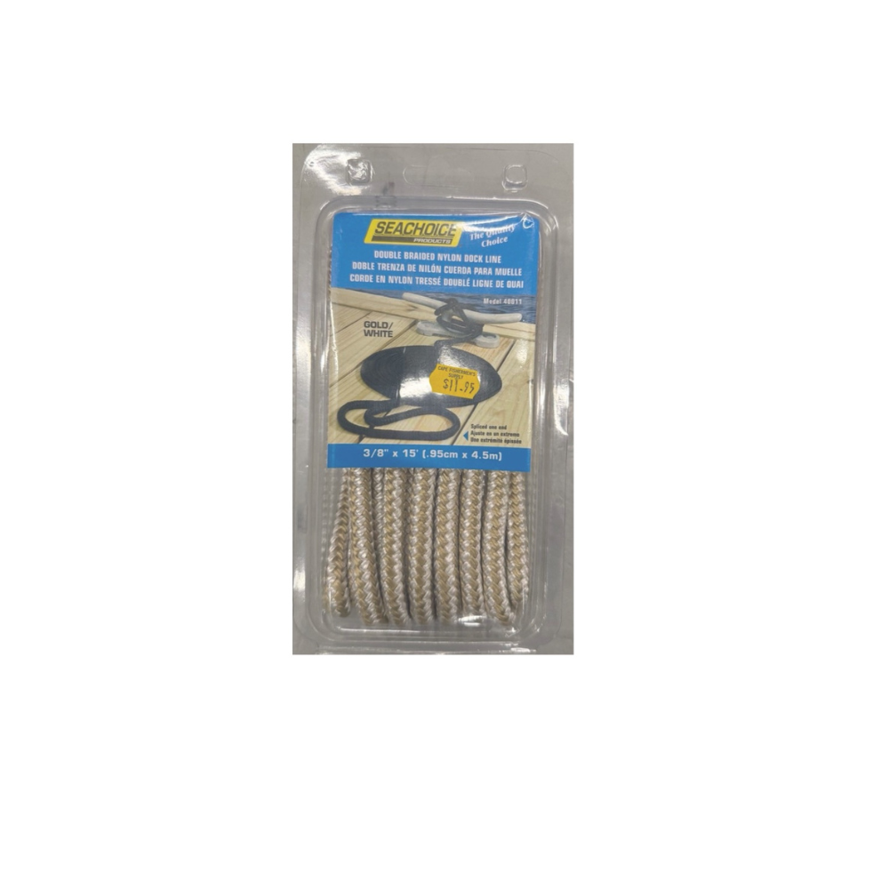 Seachoice Double Braid Nylon Dock Line 3\8 x 15