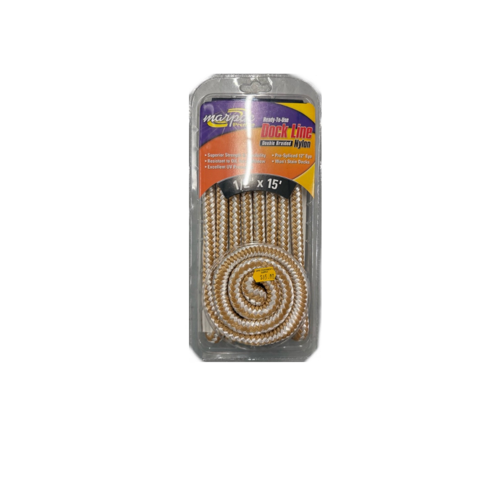 Double Braid Nylon Dock Line 1\2 x 15