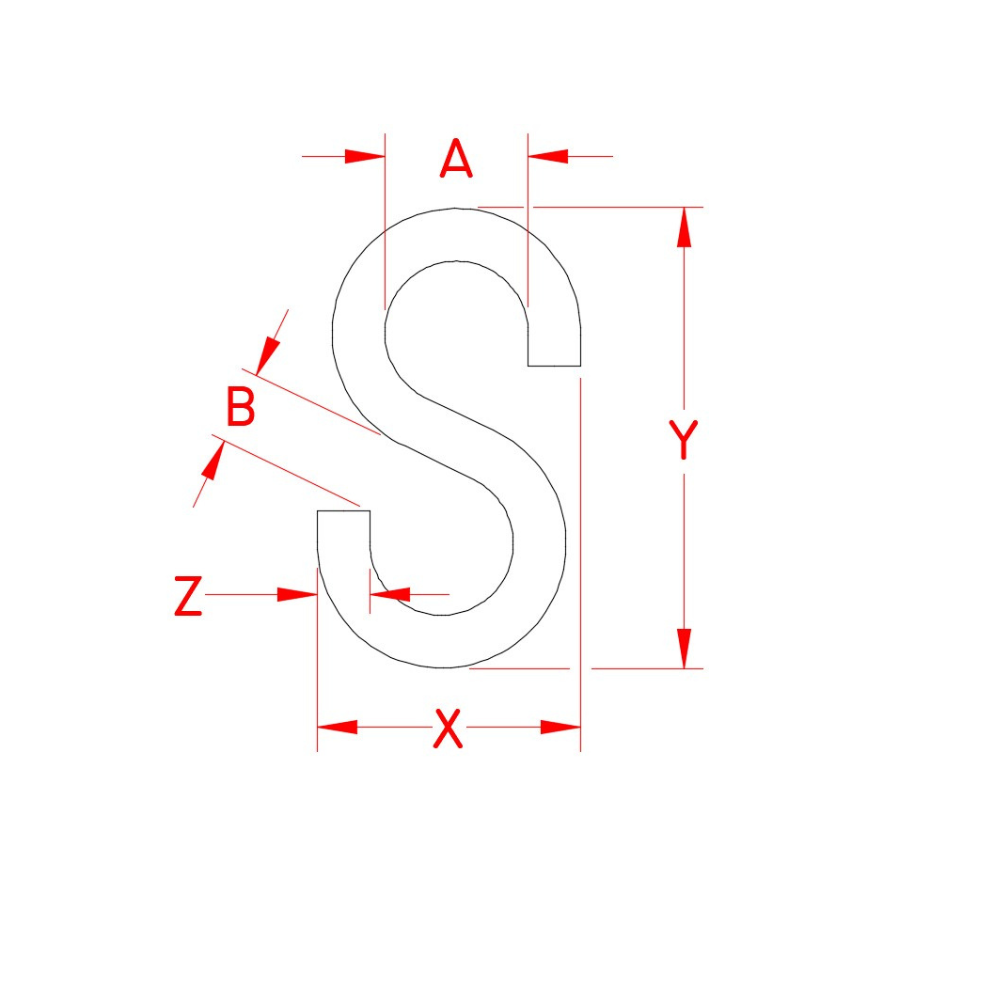“S” Hook S0178-0003 1\8