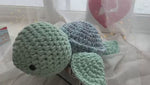 Load and play video in Gallery viewer, Handmade Plush Turtle – Green, 20 inches (50 cm)

