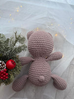 Load image into Gallery viewer, Handmade Plush Teddy Bear – Brown &amp; White, 14 inches
