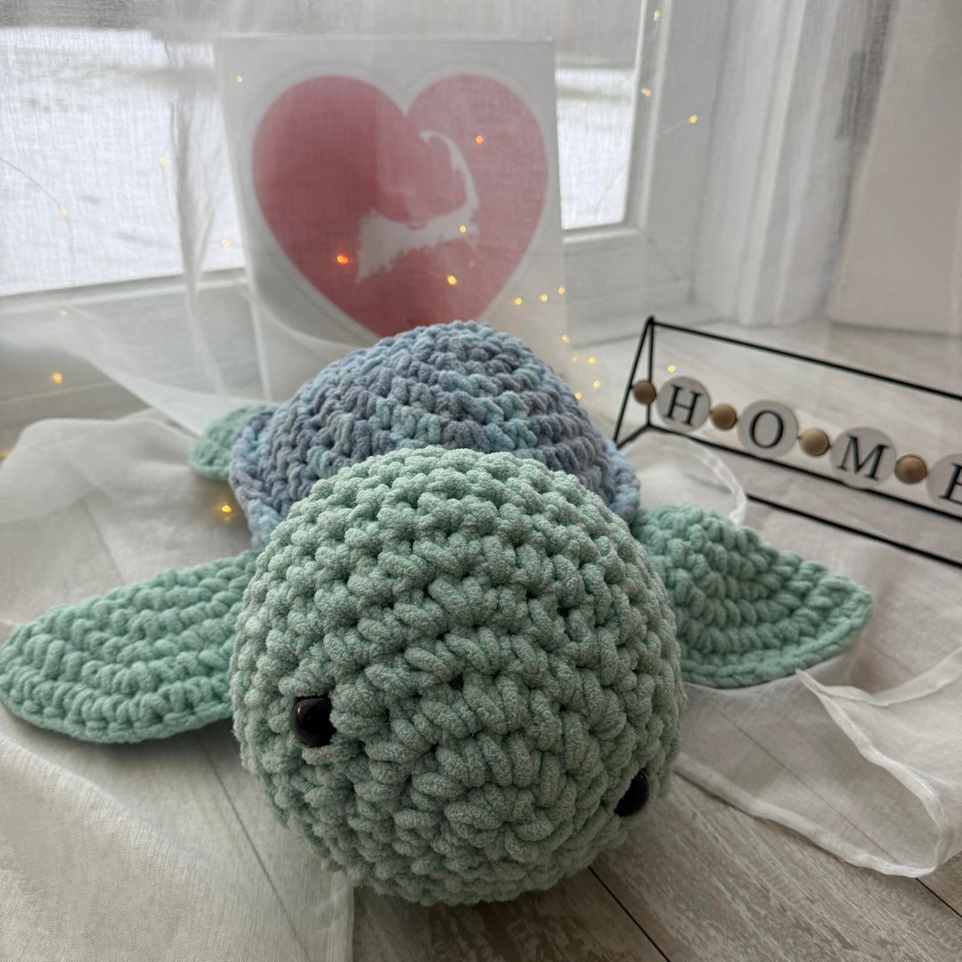 Handmade Plush Turtle – Green, 20 inches (50 cm)