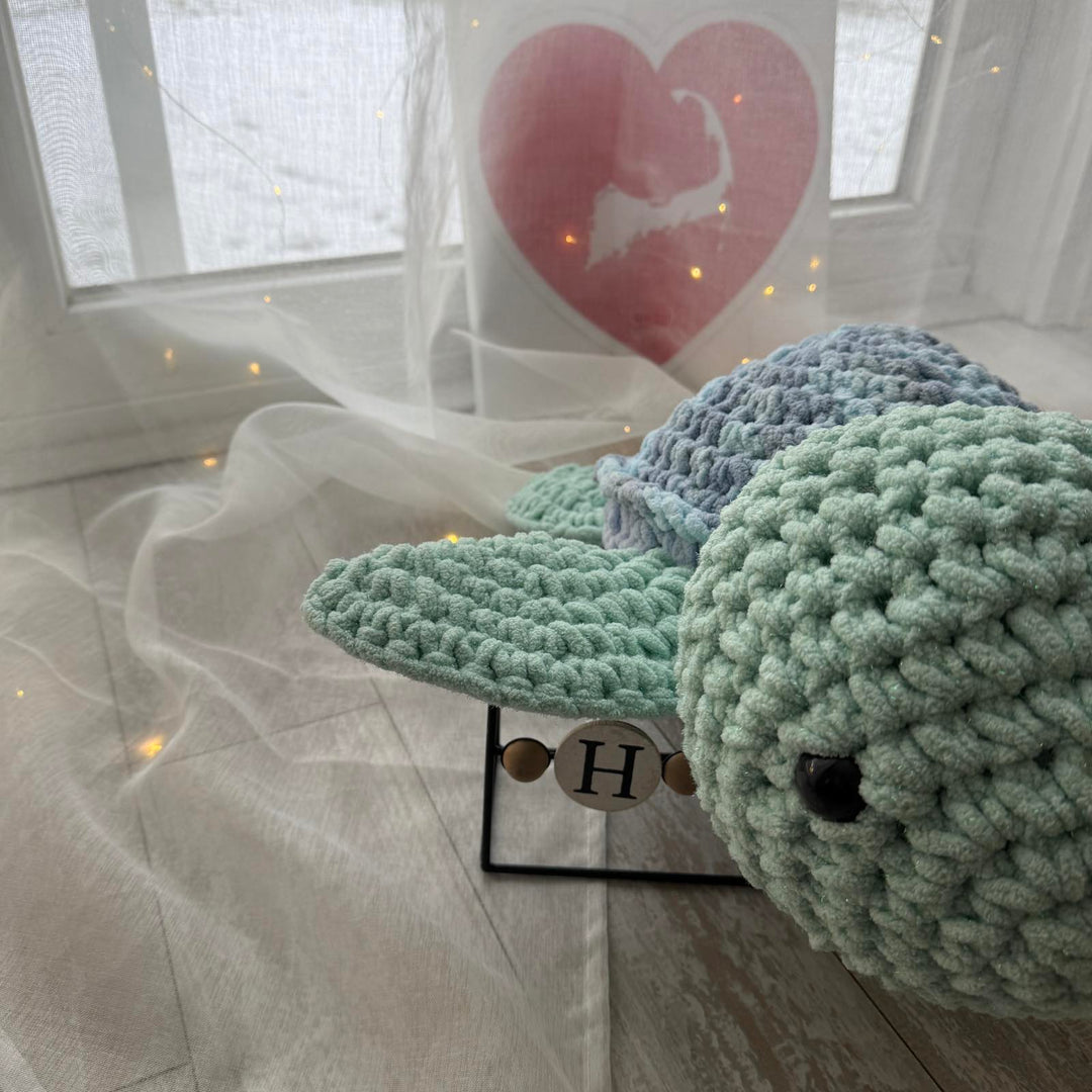 Handmade Plush Turtle – Green, 20 inches (50 cm)