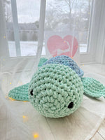 Load image into Gallery viewer, Handmade Plush Turtle – Green, 20 inches (50 cm)
