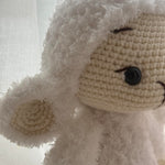 Load image into Gallery viewer, Handmade Knitted Fluffy Amigurumi Lamb – 35 cm, white
