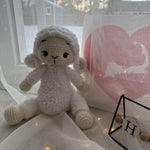 Load image into Gallery viewer, Handmade Knitted Fluffy Amigurumi Lamb – 35 cm, white
