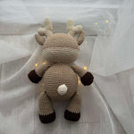 Load image into Gallery viewer, Handmade Knitted Amigurumi Fawn with Embroidery – 13.5 inches
